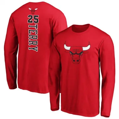 Red Men's Dalen Terry Chicago Bulls Backer Long Sleeve T-Shirt