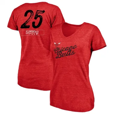 Red Women's Dalen Terry Chicago Bulls Sideline V-Neck T-Shirt